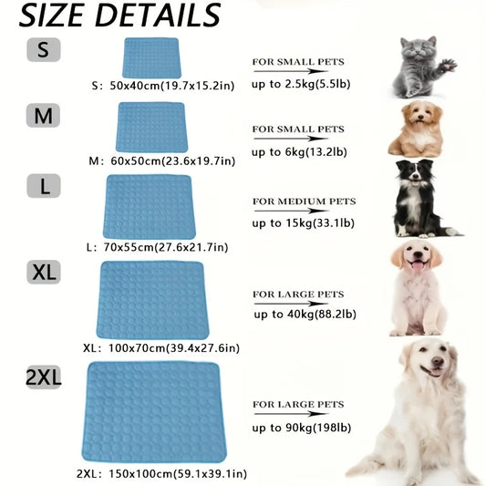 Cooling Gel Mat for Pets – Extra Large Dog & Cat Cooling Bed for Hot Summer Days