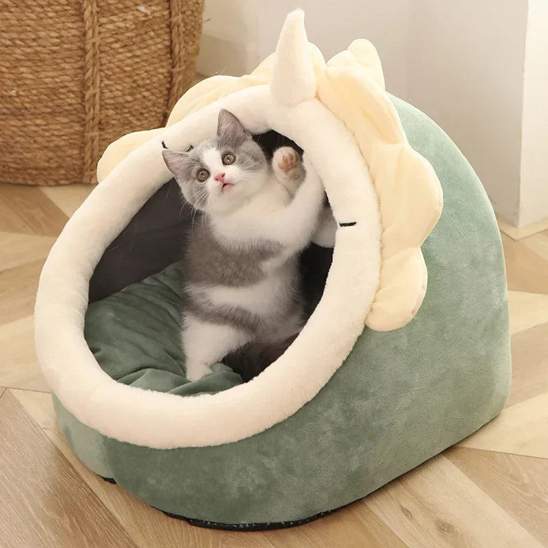 Plush Pet Bed & Cushion โ Soft Dog & Cat Mattress, Large & Small Sizes, Removable Cover