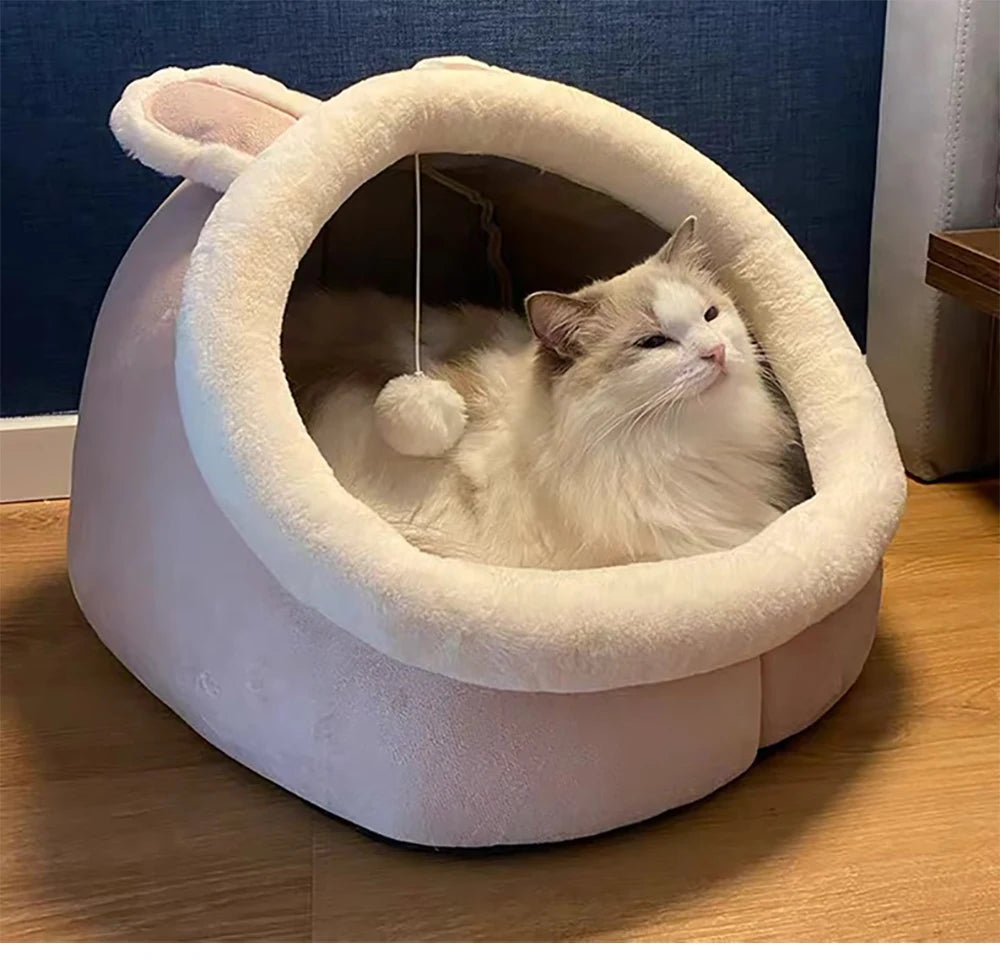 Plush Pet Bed & Cushion โ Soft Dog & Cat Mattress, Large & Small Sizes, Removable Cover