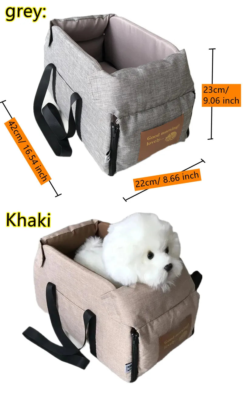 Portable Dog Car Seat Bed & Travel Carrier β Safe, Comfortable Car Seat for Small to Medium Dogs & Cats