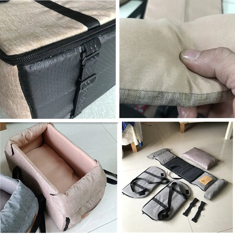 Portable Dog Car Seat Bed & Travel Carrier β Safe, Comfortable Car Seat for Small to Medium Dogs & Cats