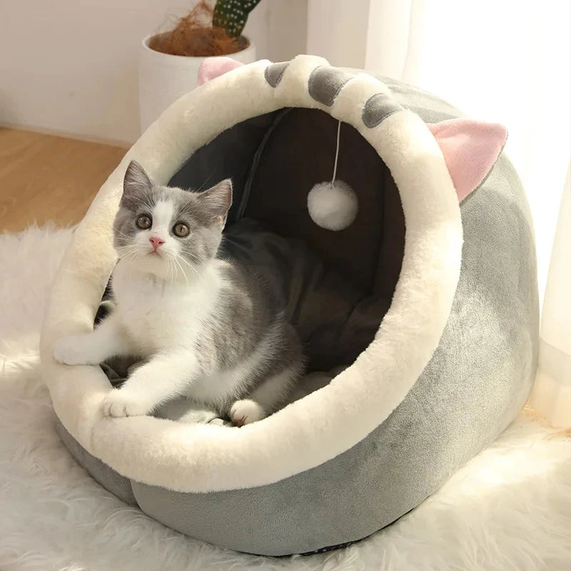 Plush Pet Bed & Cushion โ Soft Dog & Cat Mattress, Large & Small Sizes, Removable Cover