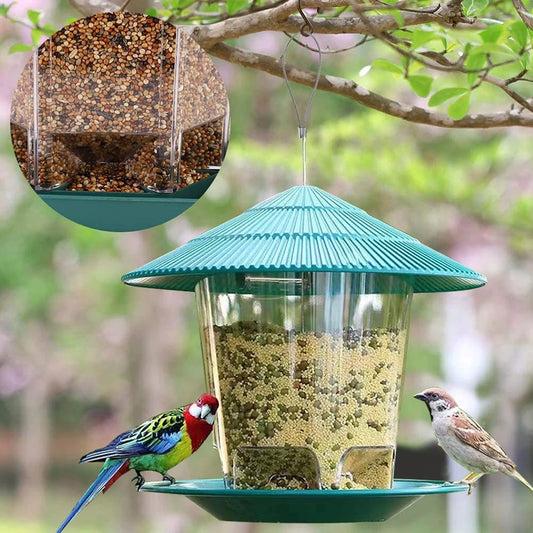 Window Bird Feeder House – Transparent Plastic Seed Dispenser & Peanut Station