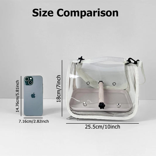 Portable Bird Travel Bag with Perch – Breathable, Lightweight & Easy to Carry
