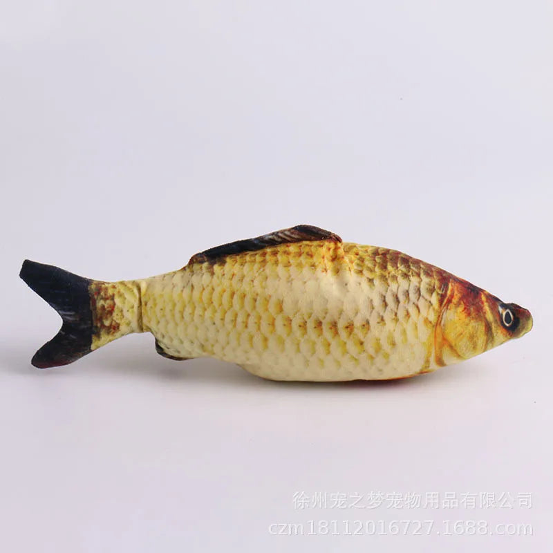 Realistic Fish Plush Cat Toy with Catnip – Interactive Soft 3D Fish Doll for Cats