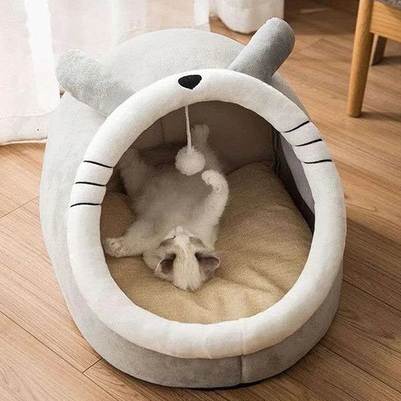 Plush Pet Bed & Cushion – Soft Dog & Cat Mattress, Large & Small Sizes, Removable Cover