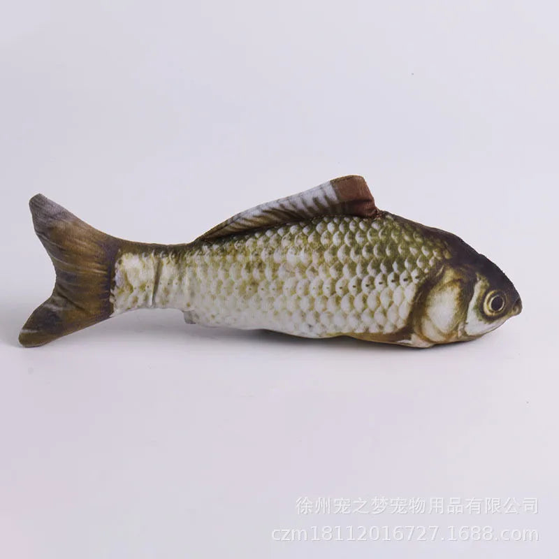Realistic Fish Plush Cat Toy with Catnip – Interactive Soft 3D Fish Doll for Cats