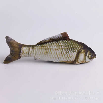 Realistic Fish Plush Cat Toy with Catnip – Interactive Soft 3D Fish Doll for Cats