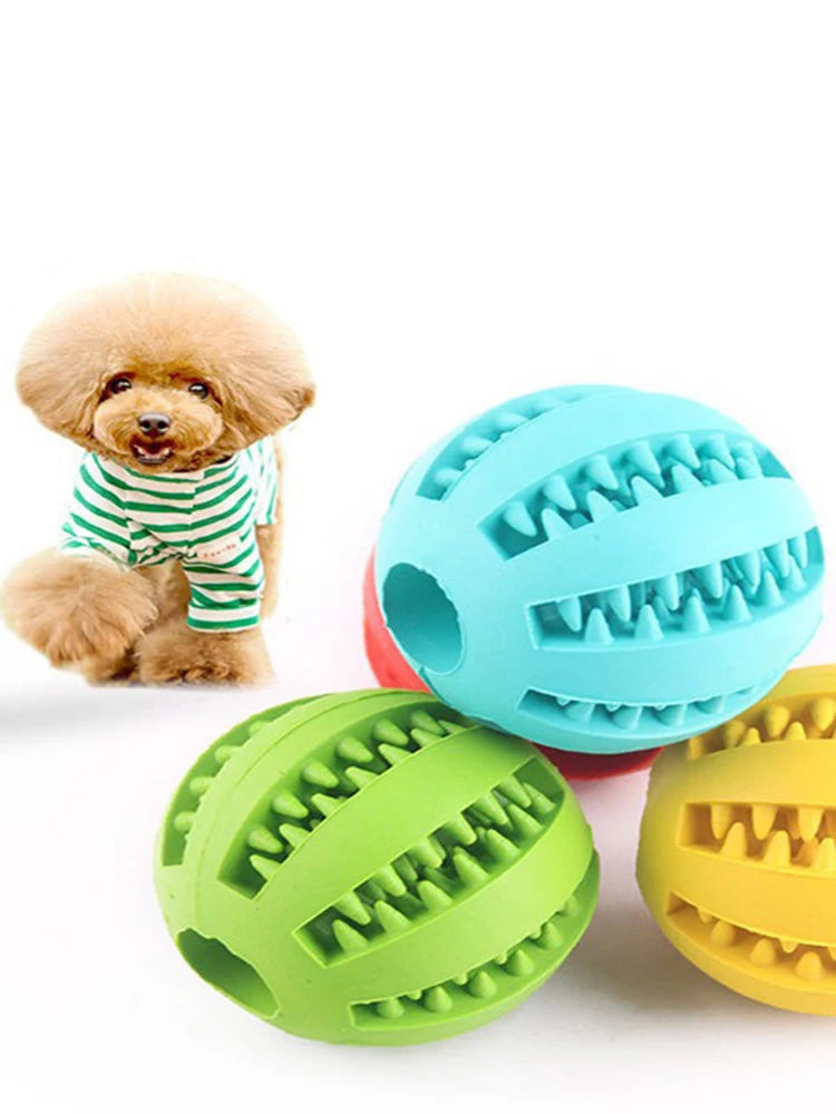 Durable Natural Rubber Leaking Ball Toy – Elastic Chew & Interactive Dog Toy