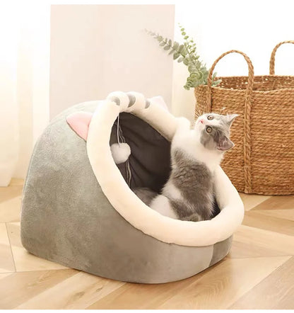 Plush Pet Bed & Cushion – Soft Dog & Cat Mattress, Large & Small Sizes, Removable Cover