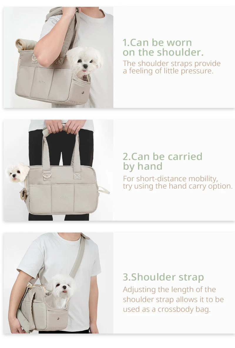 Portable One-Shoulder Pet Carrier Bag – Lightweight Shoulder Sling for Cats & Small Dogs