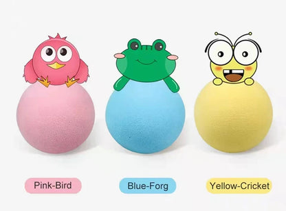 Interactive Plush Catnip Ball Toy – Sound & Touch Activated Smart Cat Ball