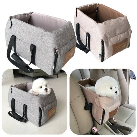 Portable Dog Car Seat Bed & Travel Carrier – Safe, Comfortable Car Seat for Small to Medium Dogs & Cats