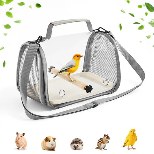 Portable Bird Travel Bag with Perch – Breathable, Lightweight & Easy to Carry