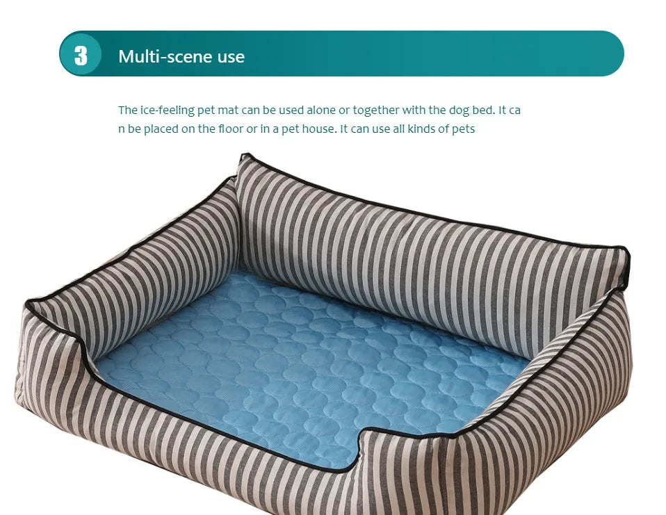 Cooling Gel Mat for Pets – Extra Large Dog & Cat Cooling Bed for Hot Summer Days