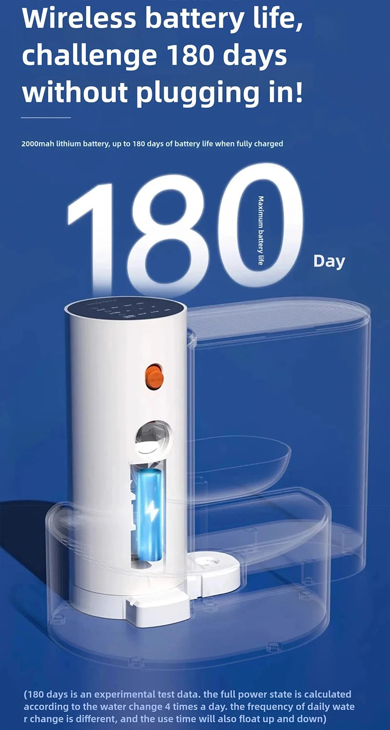 Smart Dump Rechargeable Cat & Dog Water Dispenser – 3L Auto Dumping & Refilling Fountain