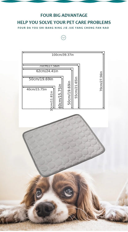 Cooling Gel Mat for Pets – Extra Large Dog & Cat Cooling Bed for Hot Summer Days