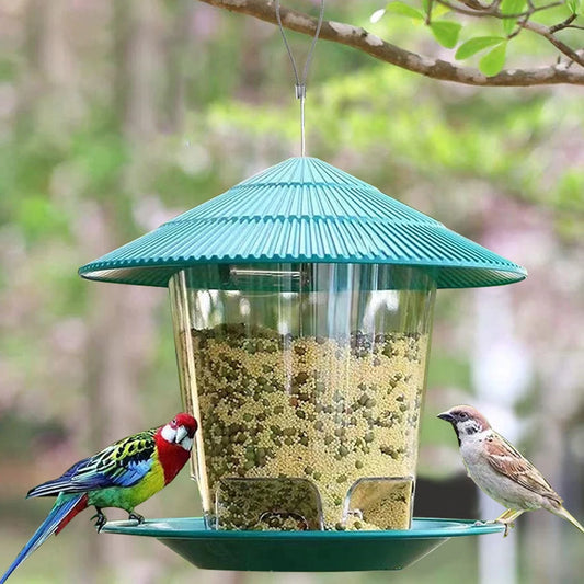Window Bird Feeder House – Transparent Plastic Seed Dispenser & Peanut Station