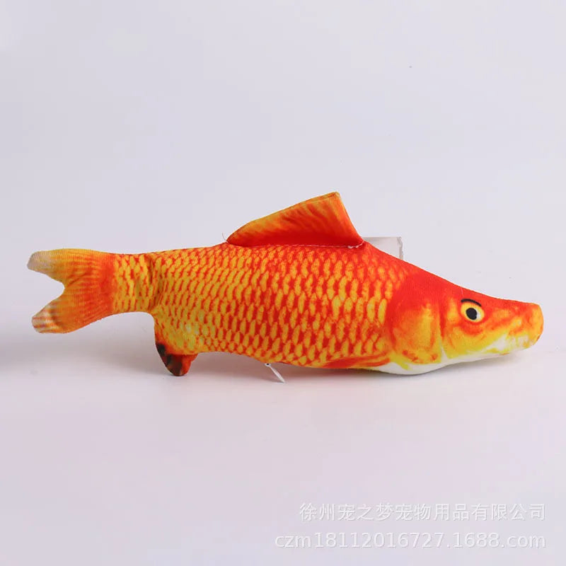 Realistic Fish Plush Cat Toy with Catnip – Interactive Soft 3D Fish Doll for Cats