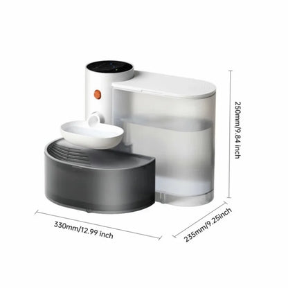 Smart Dump Rechargeable Cat & Dog Water Dispenser – 3L Auto Dumping & Refilling Fountain