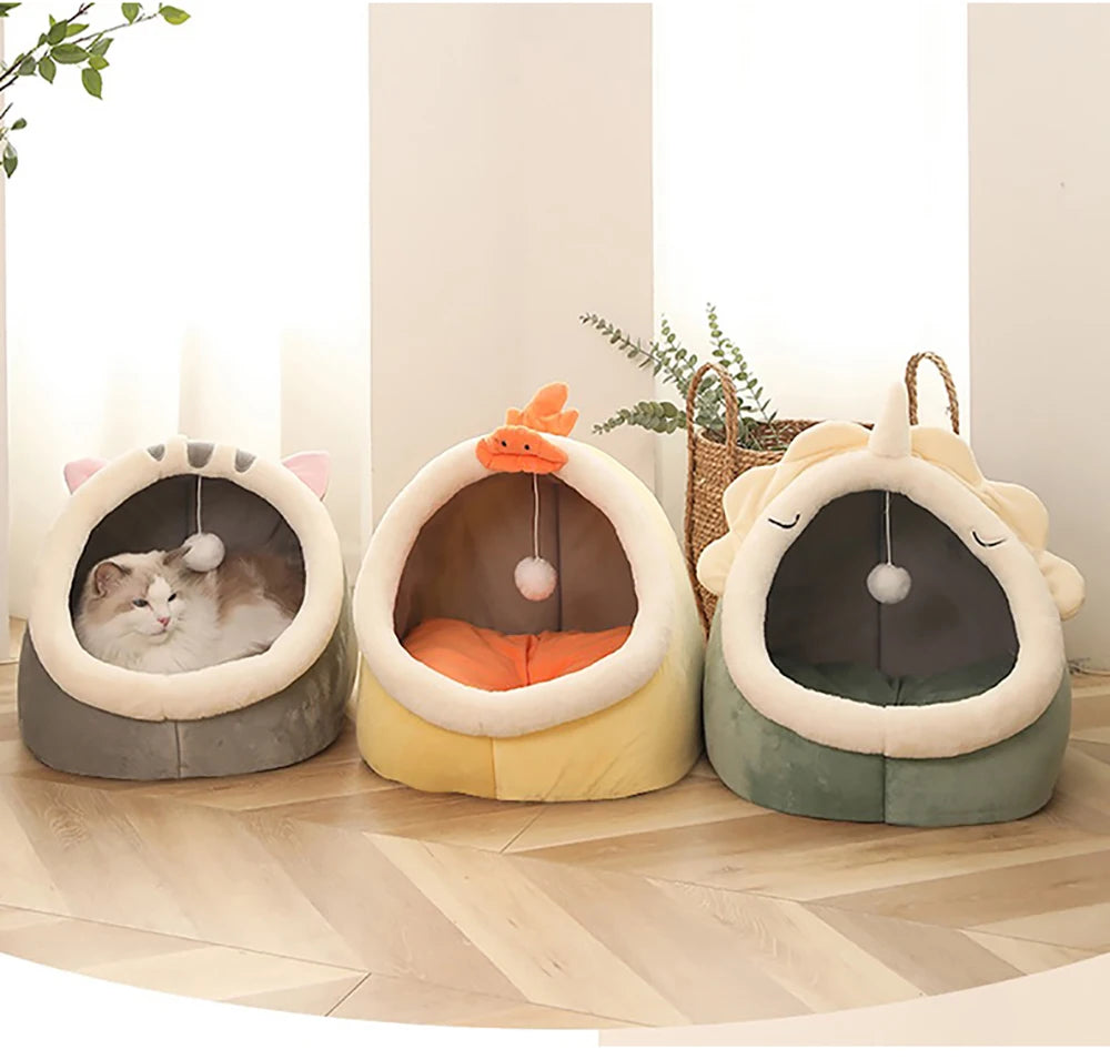 Plush Pet Bed & Cushion – Soft Dog & Cat Mattress, Large & Small Sizes, Removable Cover