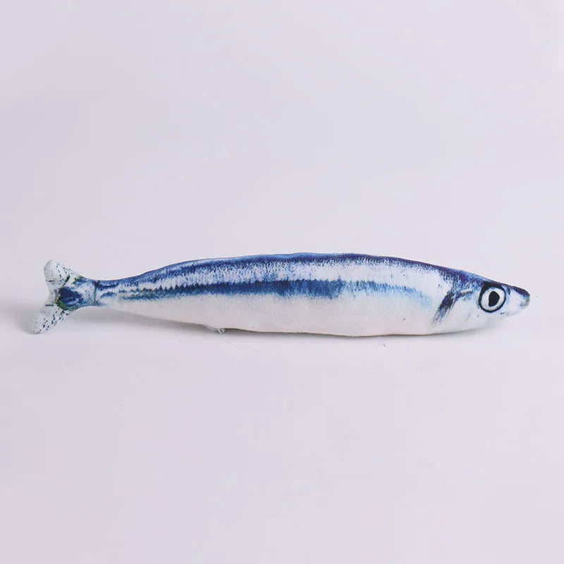 Realistic Fish Plush Cat Toy with Catnip – Interactive Soft 3D Fish Doll for Cats