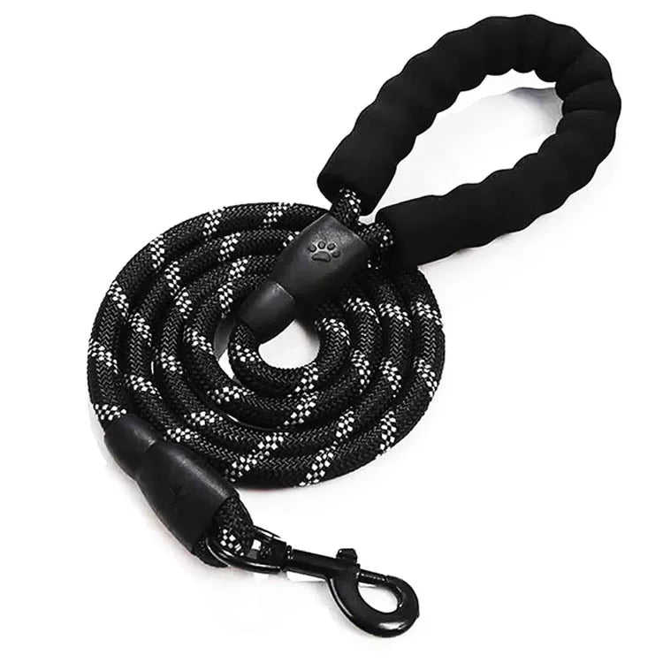 Strong Reflective Nylon Dog Leash – Heavy-Duty, Extra Safe for Big, Medium & Small Dogs