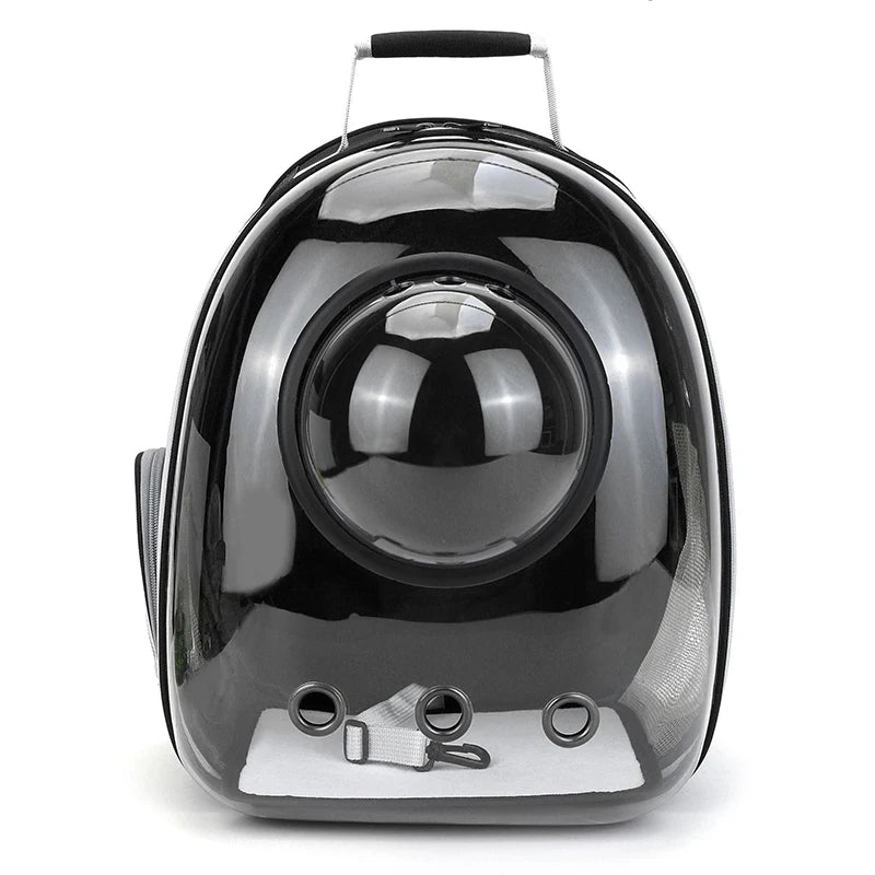 Transparent Space Capsule Pet Backpack – Breathable, Portable & Clear Carrying Bag for Cats & Small Dogs