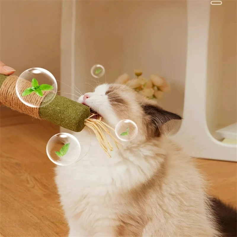 Interactive Plush Catnip Ball Toy – Sound & Touch Activated Smart Cat Ball