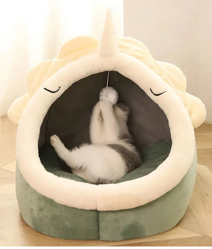 Plush Pet Bed & Cushion – Soft Dog & Cat Mattress, Large & Small Sizes, Removable Cover