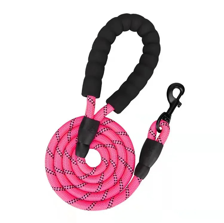 Strong Reflective Nylon Dog Leash – Heavy-Duty, Extra Safe for Big, Medium & Small Dogs