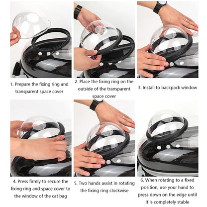 Transparent Space Capsule Pet Backpack – Breathable, Portable & Clear Carrying Bag for Cats & Small Dogs