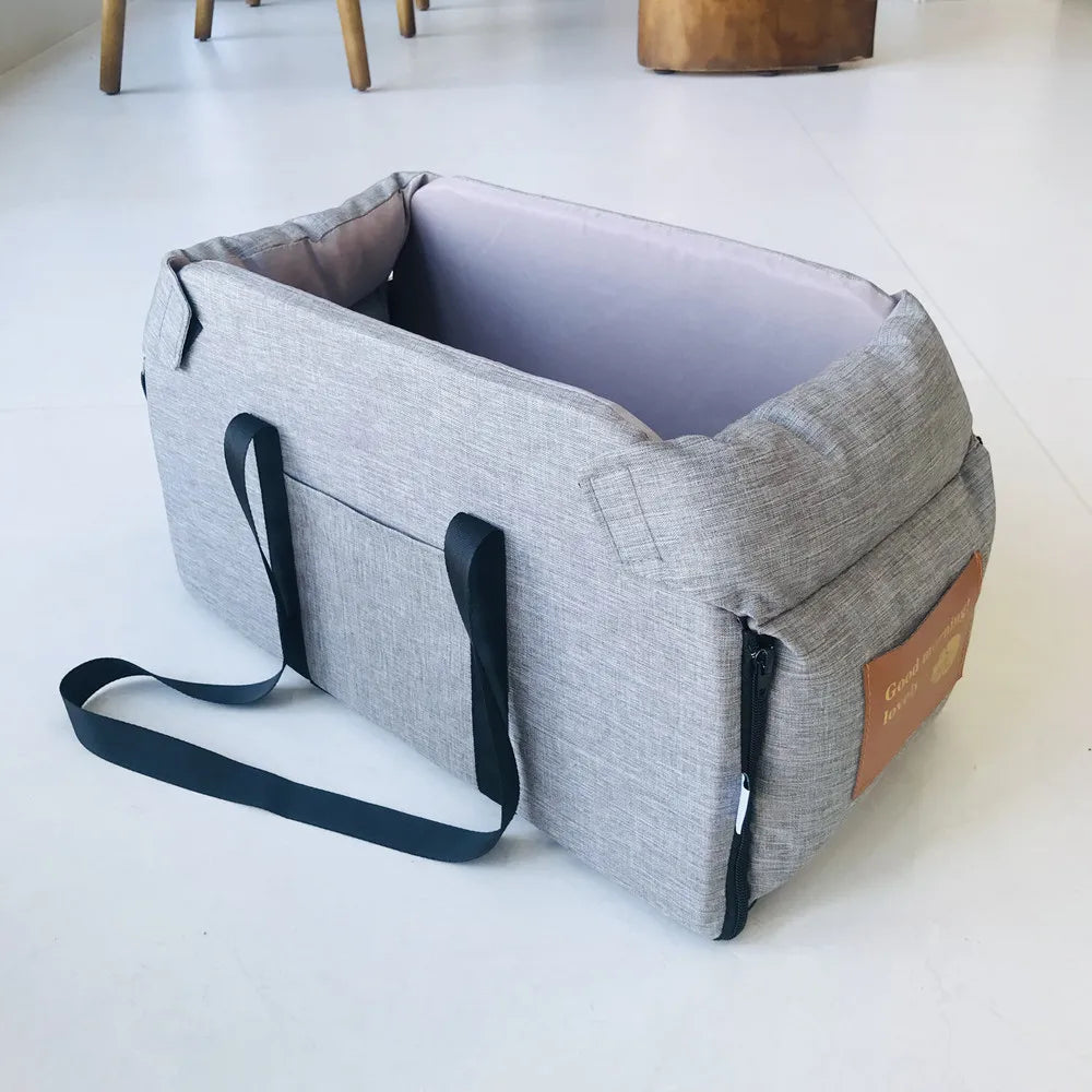 Portable Dog Car Seat Bed & Travel Carrier – Safe, Comfortable Car Seat for Small to Medium Dogs & Cats