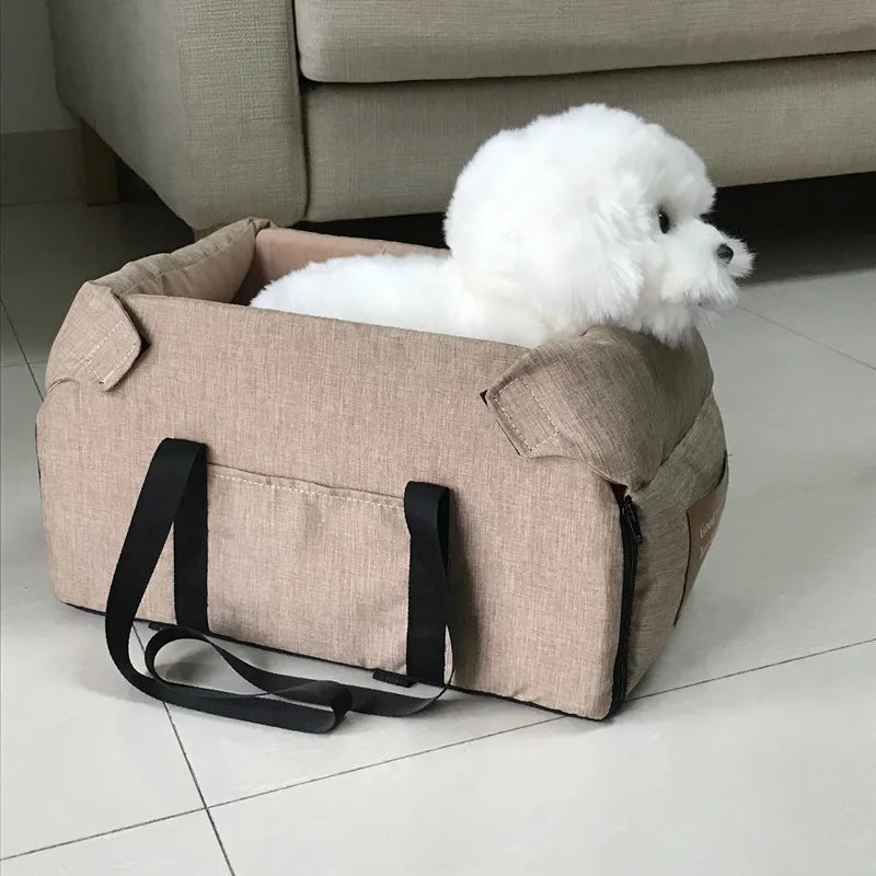 Portable Dog Car Seat Bed & Travel Carrier – Safe, Comfortable Car Seat for Small to Medium Dogs & Cats