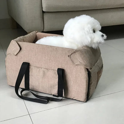 Portable Dog Car Seat Bed & Travel Carrier – Safe, Comfortable Car Seat for Small to Medium Dogs & Cats