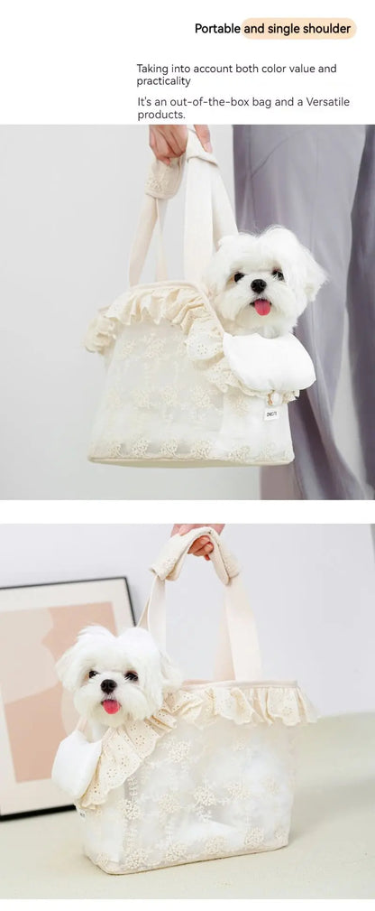 Pet Carrier Bag – Handheld & Shoulder Puppy Purse for Small Dogs & Cats
