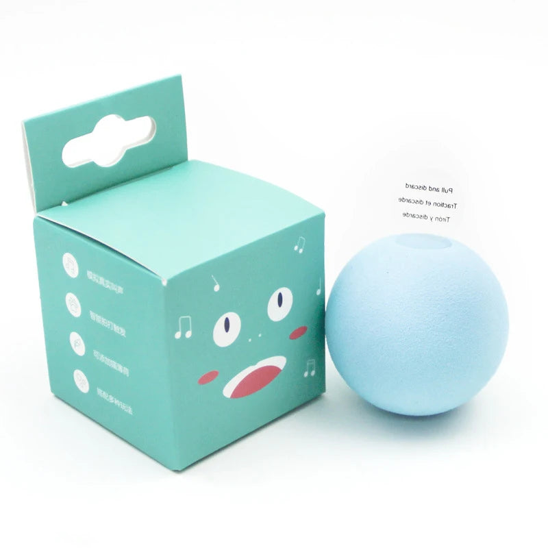 Interactive Plush Catnip Ball Toy – Sound & Touch Activated Smart Cat Ball