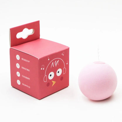 Interactive Plush Catnip Ball Toy – Sound & Touch Activated Smart Cat Ball