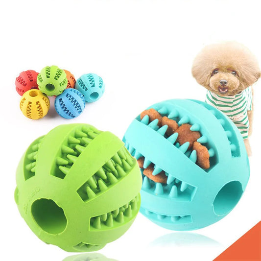 Durable Natural Rubber Leaking Ball Toy – Elastic Chew & Interactive Dog Toy