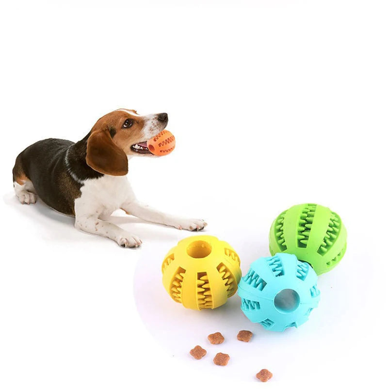 Durable Natural Rubber Leaking Ball Toy – Elastic Chew & Interactive Dog Toy