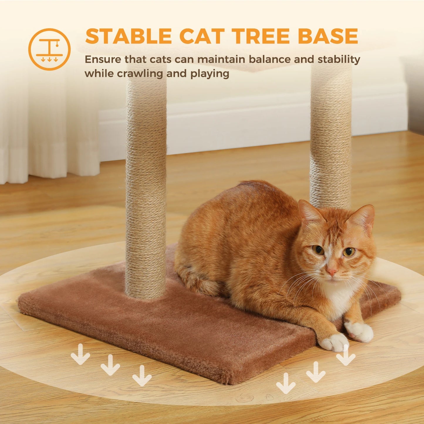 Gray Indoor Cat Activity Tree & Tower – Big Hammock, Removable Top Perch & Sisal Scratching Posts (2 Styles)