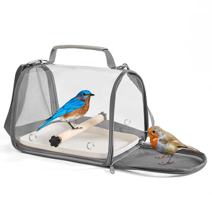 Portable Bird Travel Bag with Perch – Breathable, Lightweight & Easy to Carry