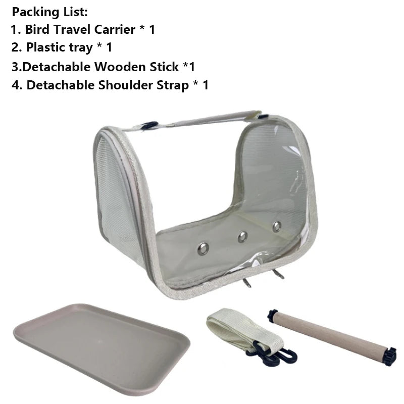 Portable Bird Travel Bag with Perch – Breathable, Lightweight & Easy to Carry