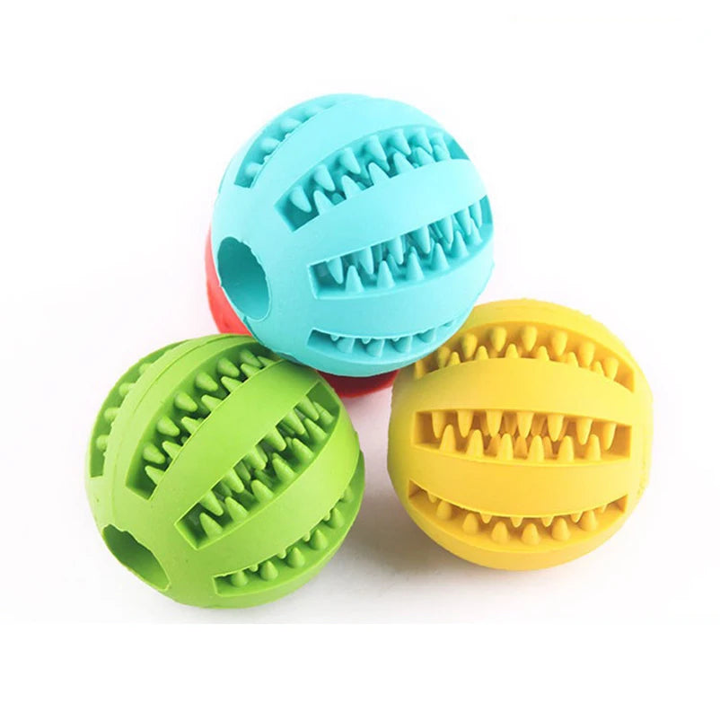 Durable Natural Rubber Leaking Ball Toy – Elastic Chew & Interactive Dog Toy