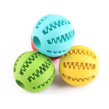 Durable Natural Rubber Leaking Ball Toy – Elastic Chew & Interactive Dog Toy