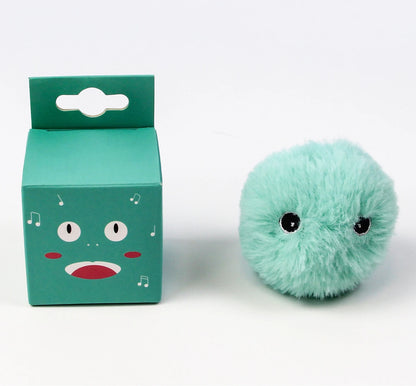 Interactive Plush Catnip Ball Toy – Sound & Touch Activated Smart Cat Ball