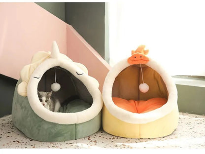 Plush Pet Bed & Cushion – Soft Dog & Cat Mattress, Large & Small Sizes, Removable Cover