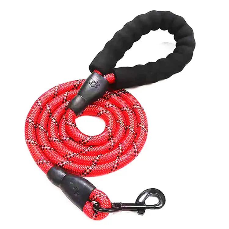 Strong Reflective Nylon Dog Leash – Heavy-Duty, Extra Safe for Big, Medium & Small Dogs