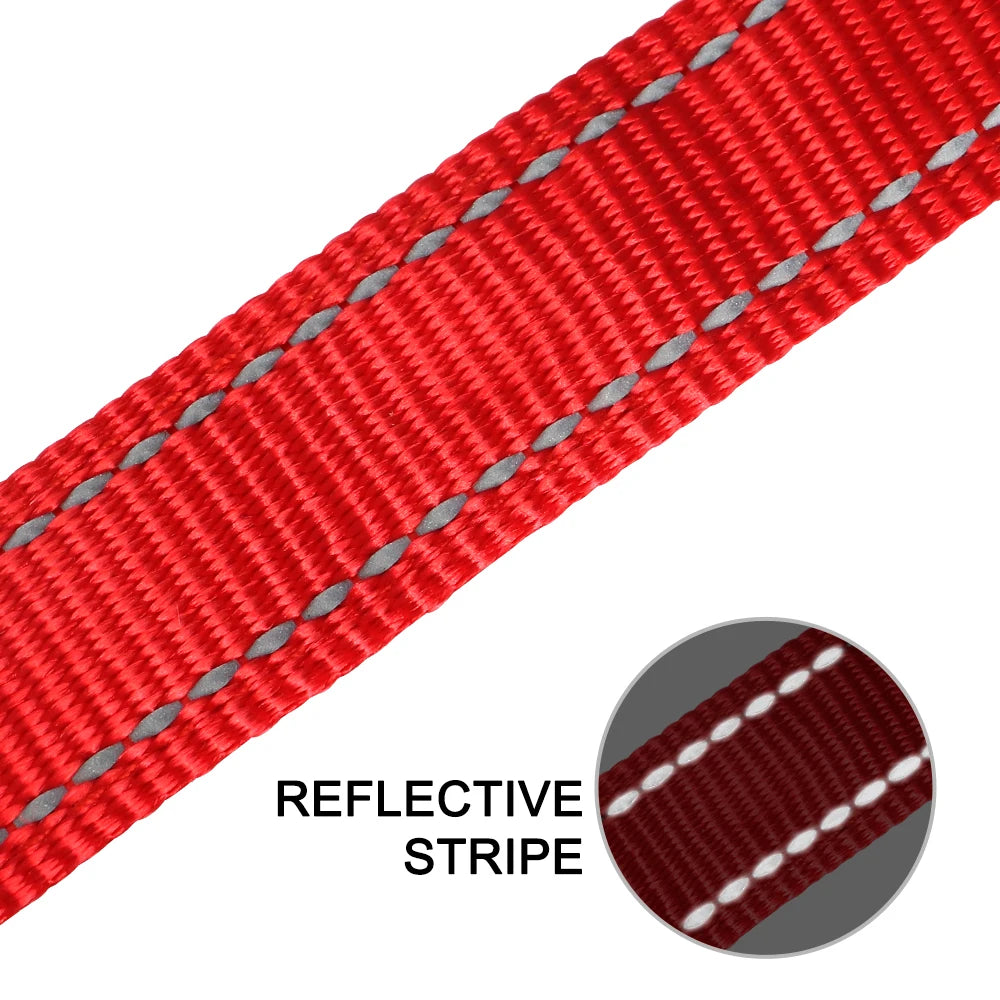 Reflective Personalized Nylon Dog Collar with Engraved ID Tag – Soft Padded, Adjustable for Small to Large Breeds