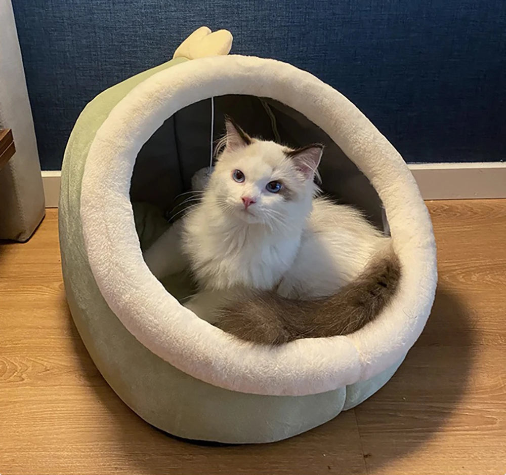 Plush Pet Bed & Cushion – Soft Dog & Cat Mattress, Large & Small Sizes, Removable Cover